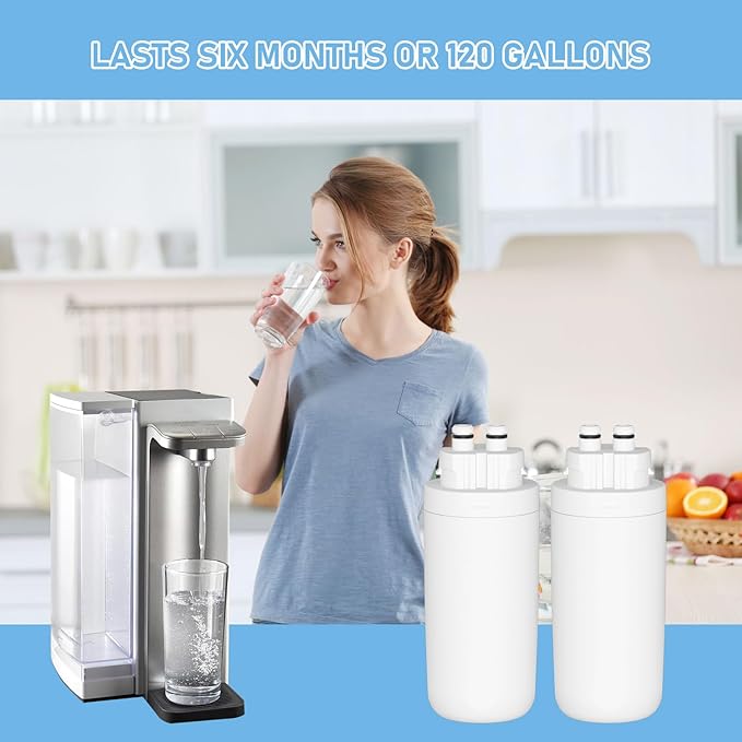 Water Replacement Filter, Compatible with Brita Hub Instant Powerful Countertop Water Filter Device, Model Number CT01, Lasts 6 Months or 120 Gallons, Includes 2 Filters
