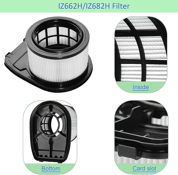IZ662H IZ682H Filters for Shark Rocket Pet Pro IZ662H IZ682H Stick Vacuums, Include 2 Pack Filter and 4 Pack Foam and 4 Pack Felt Filter Kit