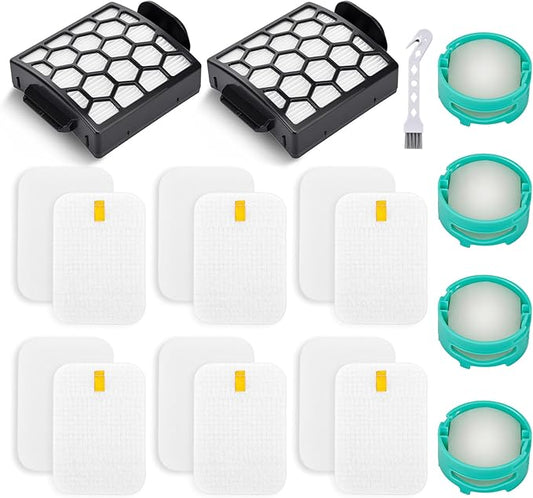 Leadaybetter ZU102 Filter Replacement Parts for Shark ZU100 ZU102 Rotator Pet Upright Vacuum, 2 HEPA +6 Foam & Felt Filters +4 Odor Neutralizer Cartridge, Parts # 1238FT60 & 1239FT60 & 1541FC3000