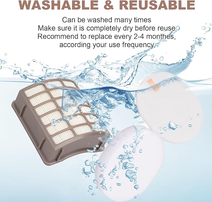 Vacuum Filters Replacement for Shark NV60 NV70 NV70 26 NV71 NV80 NVC80C NV80 26 NV90 NV95 UV420 NV90 26 Navigator Professional Upright Vacuum,1 HEPA Filter, 2 Foam & 2 Faux Felt Filters # XFF80 XHF80