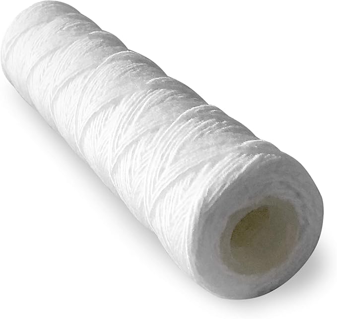 Ronaqua Wound String 5 Micron Sediment Water Filter Cartridges 10 Inc. x 2.5 Inc. A Replacement for Any RO System WELL-MATCHED with PFC4002, RS2-DS, WP5, WFPFC4002, 43235-76350 (25 Pack)