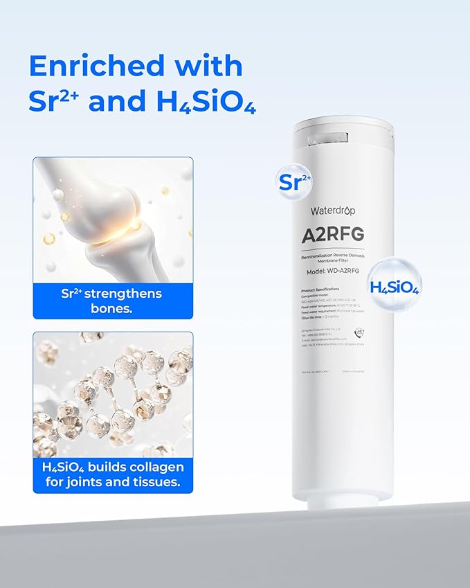 Waterdrop A2RFG Filter, Replacement for Waterdrop A2G Countertop Reverse Osmosis System, 12-month Lifetime