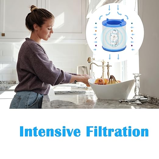 10 Pack Sink Water Faucet Filter Cartridge Replacements, Sink Water Filter Faucet Water Filter, Removes Chlorine Fluoride Heavy Metals,Soften Hard Water
