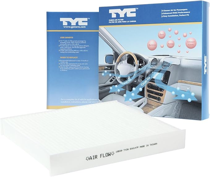 TYC Cabin Air Filter Compatible with 2010-2013 Kia Soul