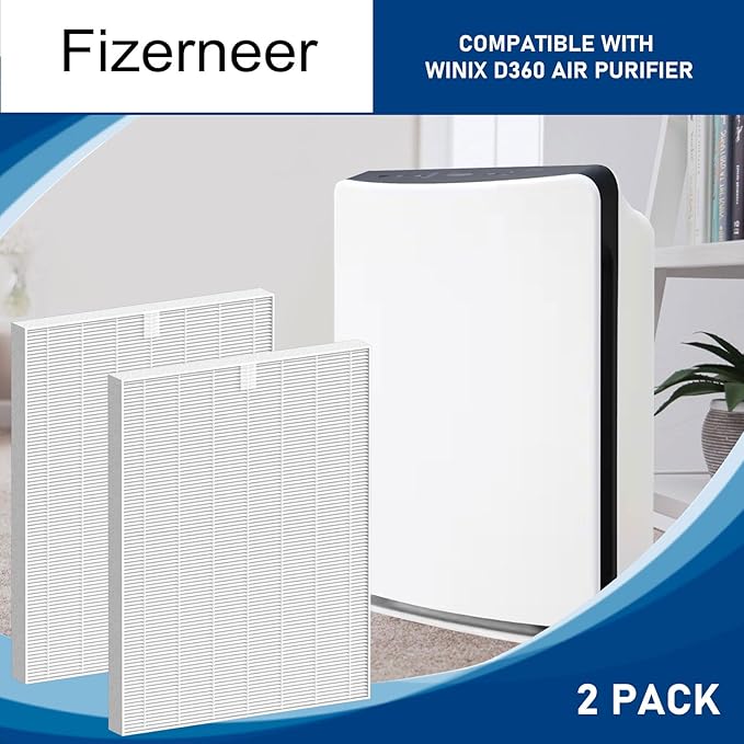 D360 Ture HEPA Replacement Filter Compatible with Winix D360 Air Cleaner Purifier, Item Number 1712-0101-02, 2 Ture HEPA Filter Only