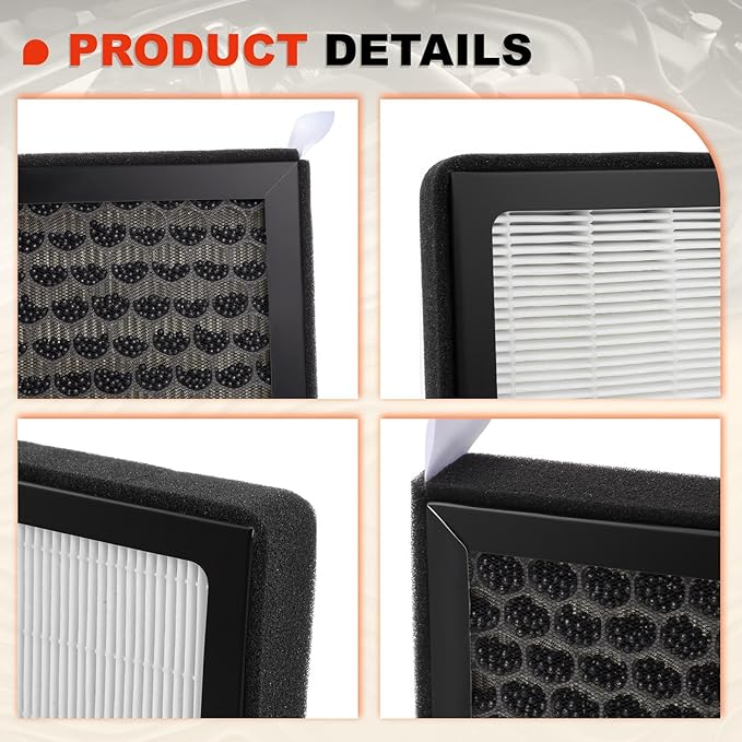 Model Y Model 3 Upgraded 2-Pack HEPA Cabin Air Filter Kit Activated Carbon Replacement, Durable Materials and Efficient Filtration, Compatible with 2016-2026 Model 3 & 2020-2026 Model Y
