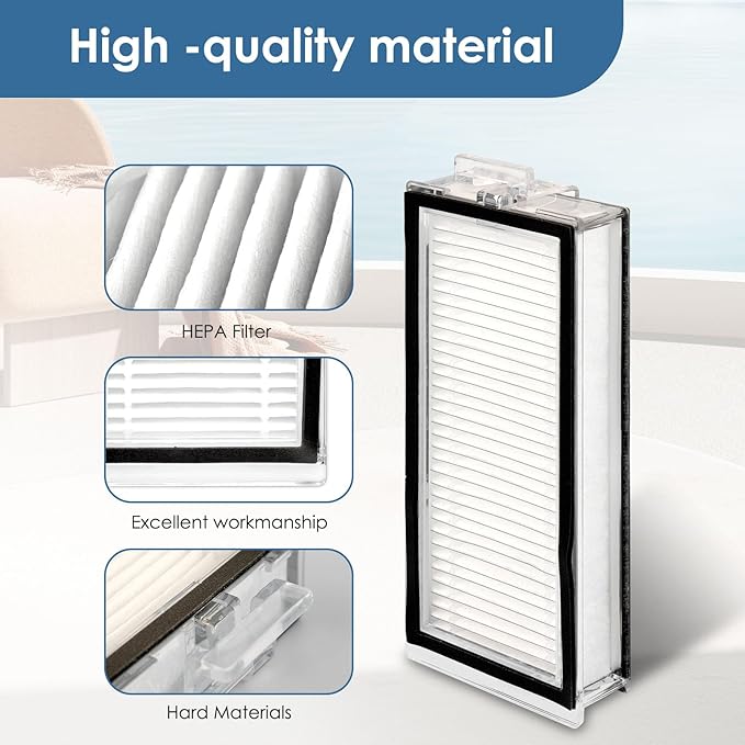 (3 Pack) Q5 Max+ Ultra Replacement HEPA Filters Compatible With Roborock Q5 Max+, Q5 Pro, Q5 Pro+, Q8 Max, Q8 Max+, Q7, Q7+, Q7 Max, Q7 Max+, Q5 Duoroller+ Robot Vacuum, Accessories Kit Filters
