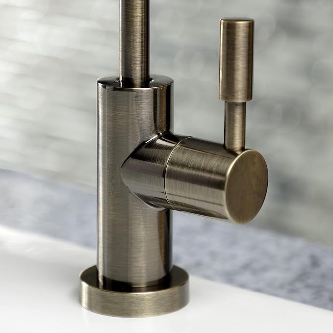Kingston Brass KSAG8193DL Concord Reverse Osmosis System Filtration Water Air Gap Faucet, Antique Brass