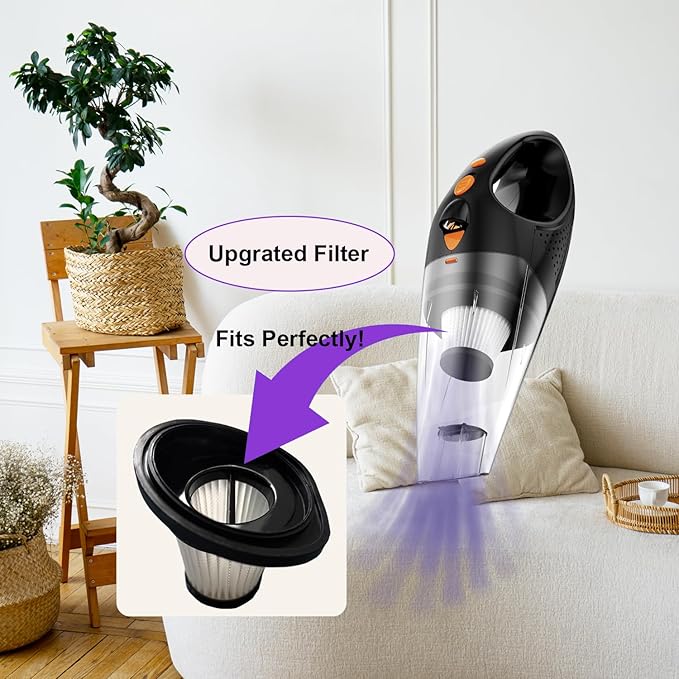 6 Pack Upgrated Hepa Filter Replacement Compatible with VacLife VL188 VL189 Handheld Vacuum Cleaner