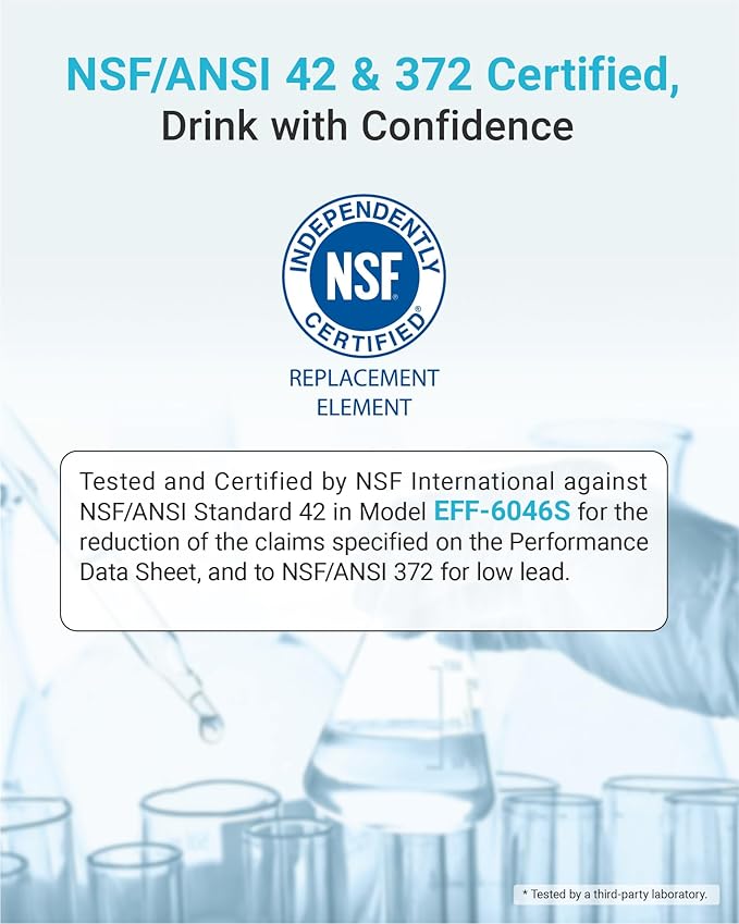 AQUA CREST LT1000PC ADQ747935 MDJ64844601 NSF Certified Refrigerator Water Filter, Replacement for LG® LT1000P®, LT1000PCS, ADQ74793501, ADQ74793502, Kenmore 469980, 9980, Pack of 2