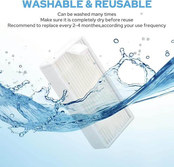 Filters Replacement for ILIFE V3s V3s pro V5 V5s V5s Pro V5s Pro 2 V5s Plus Noisz S5 Robotic Vacuum Cleaner - HEPA Vacuum Filter - 24 Pack