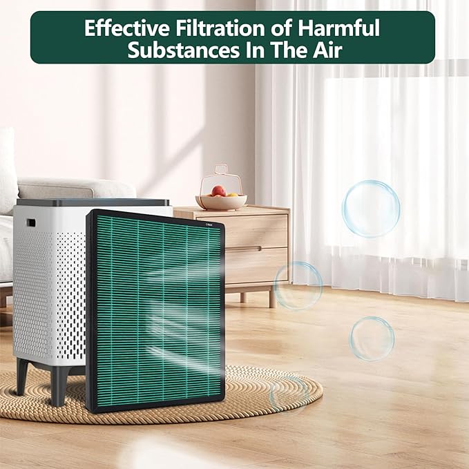 300/300S HEPA Filter Replacement, Compatible with Coway AIRMEGA Max2 300/300S Air Purifier AP-1515-H, 2-In-1 Green Air Purifier Filter and Activated Carbon Filter for Dust, Smoke and More, 2Pack