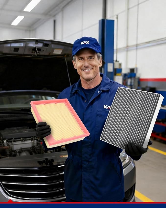 KAX Engine & Cabin Air Filter Kit, Replacement for Ford Maverick 2022-2026, Escape 2020-2026, Lincoln Corsair 2021-2026, Replace# CA12813 CF12772