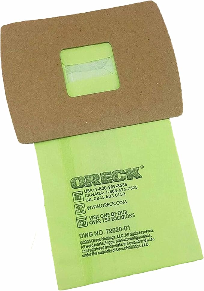 Compatible with oreck vacuum bag Type bb Compact Canister Bags (12 Pack With Motor Filter) PKBB12DW