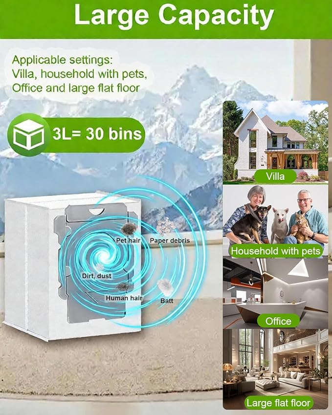 ApexOne 12 Packs Vacuum Bags for iRobot Roomba Clean Base i7, i7+, i8, i8+, i3, i3+, i4, i4+, i5, i5+ i6, i6+, j5, j5+, j6, j6+, j7, j7+, j8, j8+, s9, s9+, j9, j9+ Auto-empty Dirt Disposal Cleaners