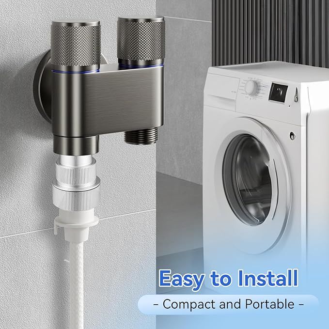 85470 Washing Machine Water Filter, Upgraded Inline 85470 Washing Machine Water Filter Compatible with Most Standard Washers, Leak-Free Aluminum Alloy Design