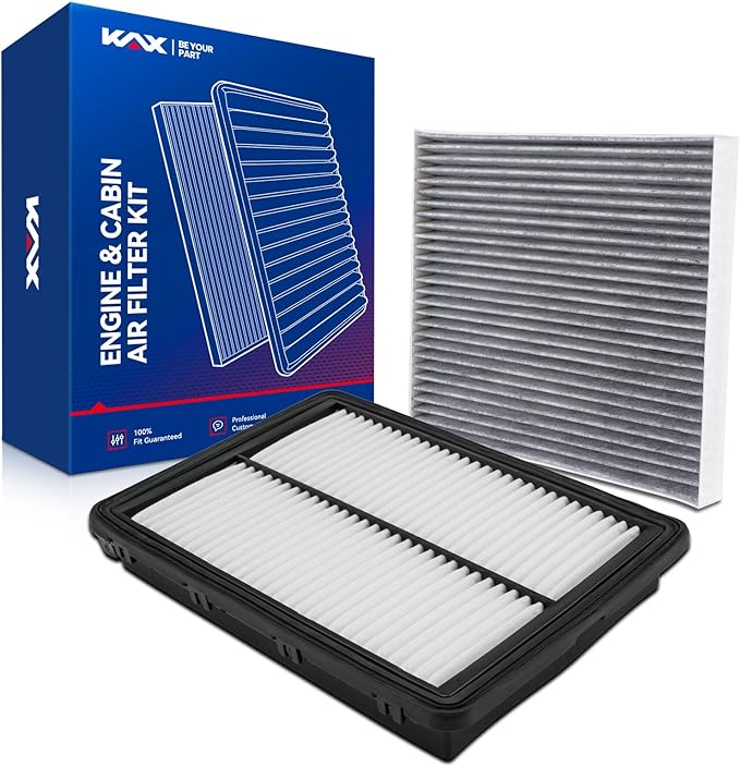 KAX Engine & Cabin Air Filter Kit, Replacement for Kia Optima 2016-2020, Hyundai Sonata 2016-2019, Replace# CA11942 CF12159
