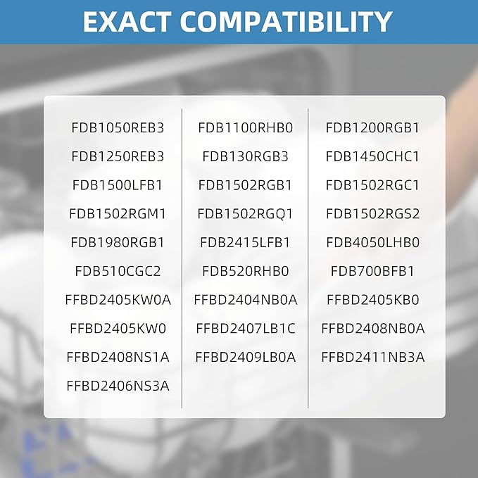 154827601 for Frigidaire Dishwasher Door Seal Gallery Parts Kenmore Electrolux Dishwasher, Seal Replacement Including 809006501 Bottom Door Gasket&154701001 Splash Shield Kit by APPLIANCEMATES