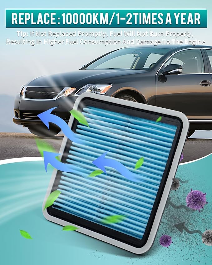 Cartist 2PCS Engine Air Filter Compatible with Subaru Impreza (2008-2016), Legacy(2005-2019), Outback(2005-2019), WRX(2015-2021), Forester(2009-2018), Tribeca(2008-2014), Replacement for CA9997