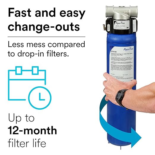 3M Aqua-Pure AP910R Genuine Whole House Sanitary Quick Change Replacement Water Filter for AP902 System, Reduces Sediment