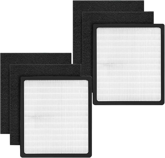 D Replacement Idylis Filter for IAF-H-100D AC-2118 AC-2123 IAP-10-280 IAP10280 Air Purifier, 2 Pack H13 True HEPA Filter + 4 Pack Activated Carbon Pre-filter