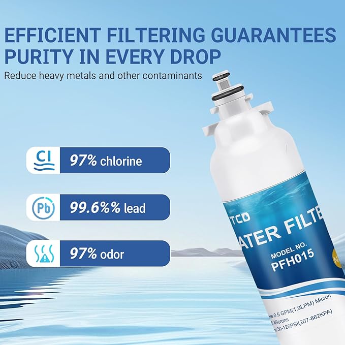 Water Filter for LG LMXS30776S, LSXS26326S, LSXS26366S, LSXS26366D, LMXC23746D, LMXS30776D, LSXC22426S Refrigerator Models with 3 LT120F Air Filters.