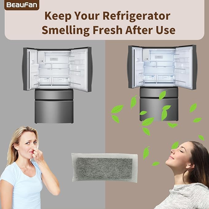 4 Pack FRPAPK2RF PureAir PK-2 Refill Filter Compatible with FRIGIDAIRE Gallery Models GRMC2273BF, GRMC2273BD, GRMG2272BF, Produce Keeper Air Filter