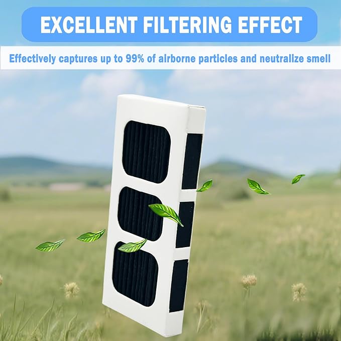 3 Pcs Refrigerator Air Filter Compatible with Frigidaire FRFG1723AV, FRSS2623ASC, FRSS2623ASD, GRQC2255AF0, GRSC2352AD0, GRSC2352AD1, GRSC2352AD2, GRSC2352AD3, GRSC2352AF0, GRSC2352AF2, GRSC2352AF3