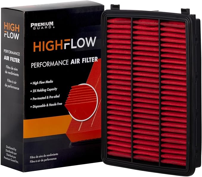HIGHFLOW High Performance, Pre-Oiled Disposable Engine Air Filter PA99097X | Fits 2017-2022 Kia Sportage, 2016-2021 Hyundai Tucson