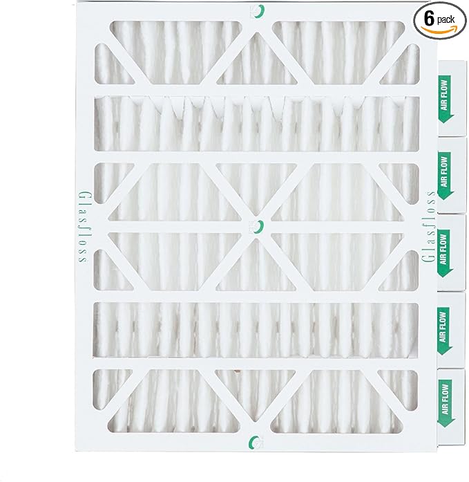 Glasfloss Industries ZLP20254 Z-Line Series ZL 20x25x4 MERV 10 Pleated Filter (Pack of 6) Exact Size 19.5" x 24.5" x 3.75"