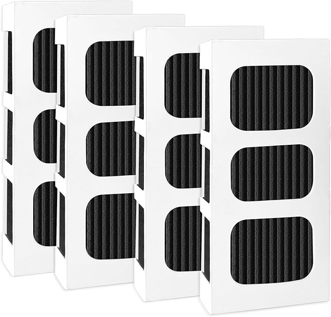 4 Pack Paultra2 Refrigerator Air Filter Replacement For Frigidaire PAULTRA2 Pure Air Ultra II refrigerator air filter,Electrolux Part 242047805, 5303918847, EAP12364179,3.8 Inch x 1.8 Inch