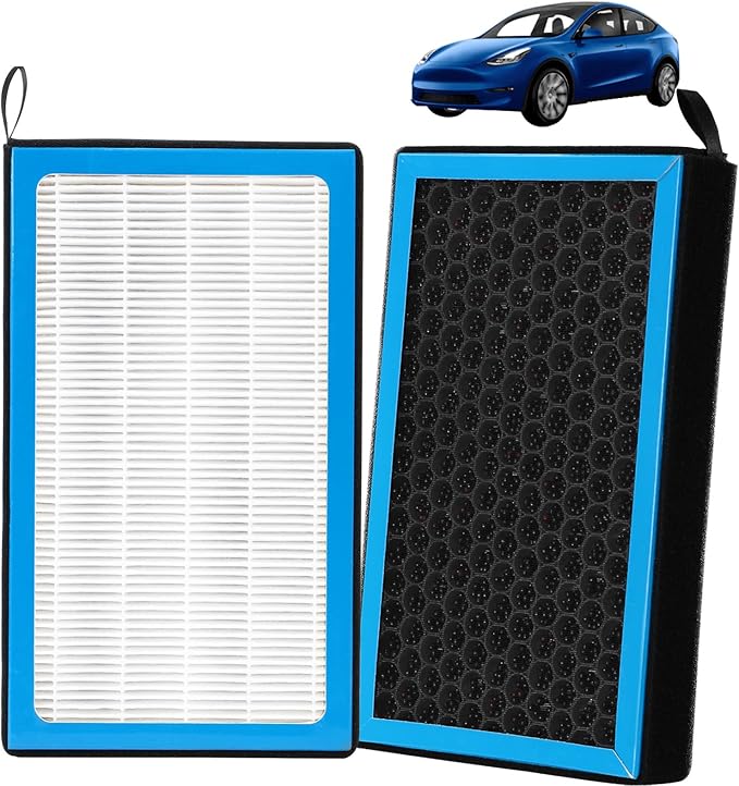 Cabin Air Filter Compatible with Tesla Model 3/Y AC Air Filters for Car Air Condition with Activated Carbon CA076-1 OEM Fit 2016-2025 Version
