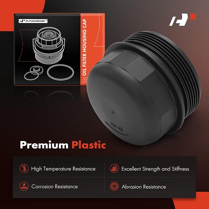 A-Premium Oil Filter Housing Cap Assembly Compatible with Hyundai Sonata 2006-2007, Santa Fe 2007-2009, Azera 2006-2010, Veracruz 2008, Entourage & Kia Sorento, Sedona, Amanti