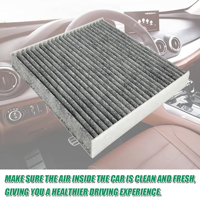 Car Cabin Air Filter, Activated Carbon Automotive Fresh Breeze Air Conditioner Filter, Vehicle Interior Accessories Replacement, Compatible with CR-V Civic Odyssey Accord Siming