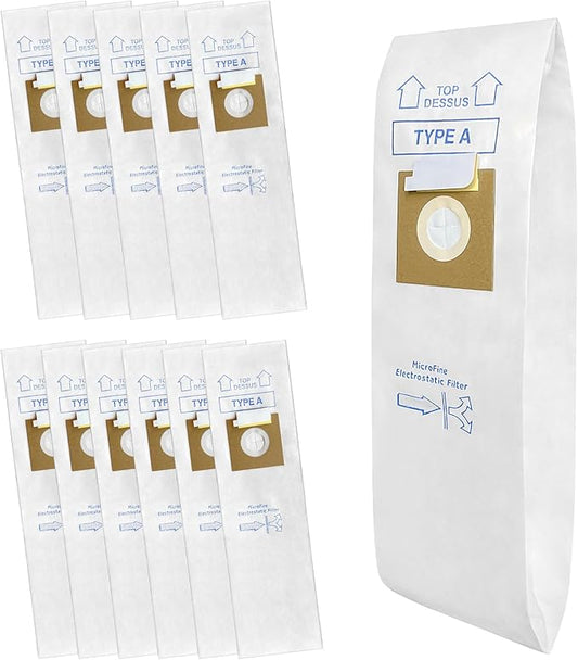 12 Pack Type A Vacuum Bags Replacement for Hoover Convertible, Decade 80, Concept One, Concept Two Upright Vacuum Cleaners, Replace Part 4010001A, 4010100A, 4010324A