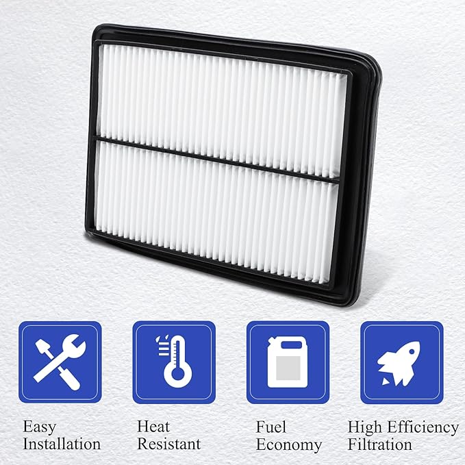 CA11858 Engine Air Filter for Rogue (2014-2020), Rogue Sport (2017-2022), Qashqai (2017-2020) - Replaces WA10215 165464BA01, 165464BA1A, 165464BA1J, 165464BC1A, 165464BC2A