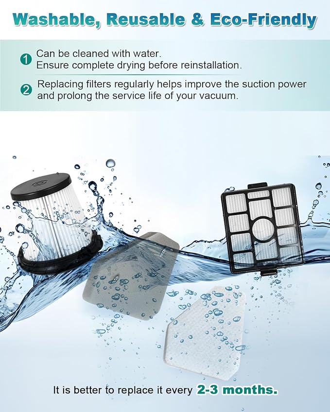 BU3523 BU3521 BU3120 HEPA Filter Replacement Compatible with Shark BU3521 Clean Lightweight Cordless Stick Cleaner, Shark BU3523 Clean and Empty Cordless Stick Vacuum and Auto Empty System (2 Pack)