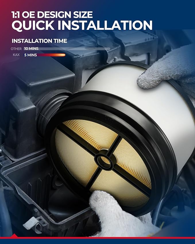 KAX Engine Air Filter, CA10161 Replacement for Chevrolet & GMC Models, Advanced Air Filter Media, Increased Acceleration