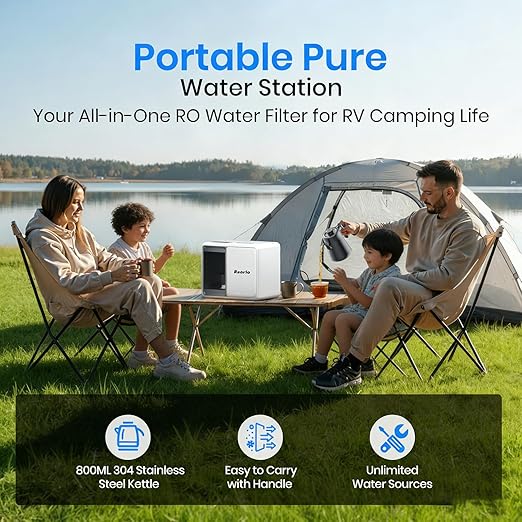 Reverse Osmosis Countertop Water Filter With UV,5 Stage,Portable RO System Water Filtration, 9 Temp Options Instant Hot Water Purifier for Family Camping,RV,Babycare&Apartment,Installation-Free