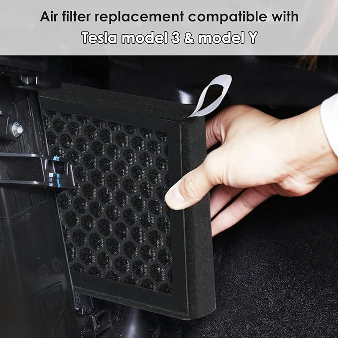 Tesla Model 3 Model Y Air Filter HEPA 2 Pack with Activated Carbon Tesla Cabin Air Filter Replacement (2016-2025)