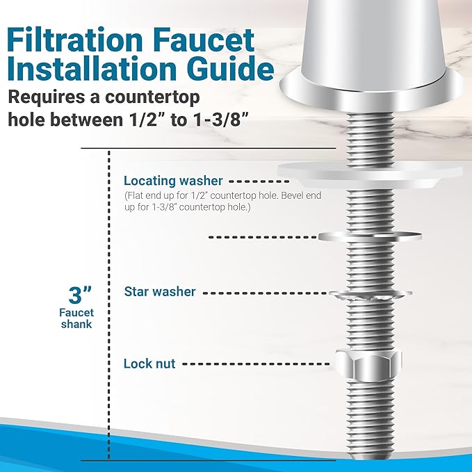 Metpure Non-airgap Brass RO Faucet Reverse Osmosis Drinking Water Filtration System Water Dispenser Spout. Contemporary Style. Include Wrench and Faucet Adapters. Chrome.