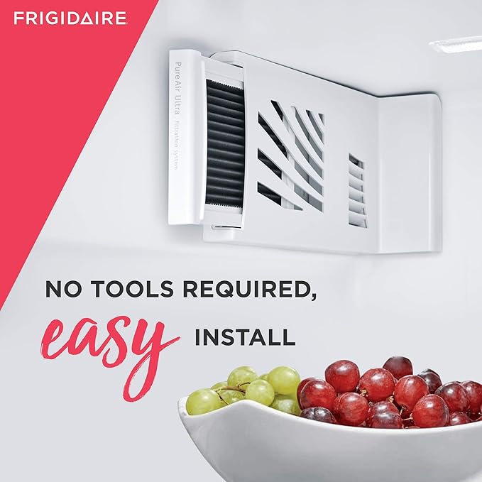 FRIGIDAIRE PAULTRA Pure Air Ultra Refrigerator Air Filter with Carbon Technology to Absorb Food Odors,6.5 Inch x 4.75 Inch,(Pack of 6)