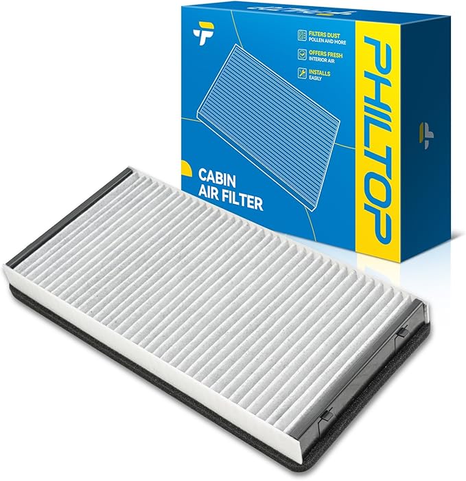 PHILTOP Cabin Air Filter w/Activated Carbon, Compatible with CF11919 Porsche 911 1997-2014, Boxster 1997-2013, Cayman 2006, 2007, 2008, 2009, 2010, 2011, 2012, Filter Up Dust Pollen Odor
