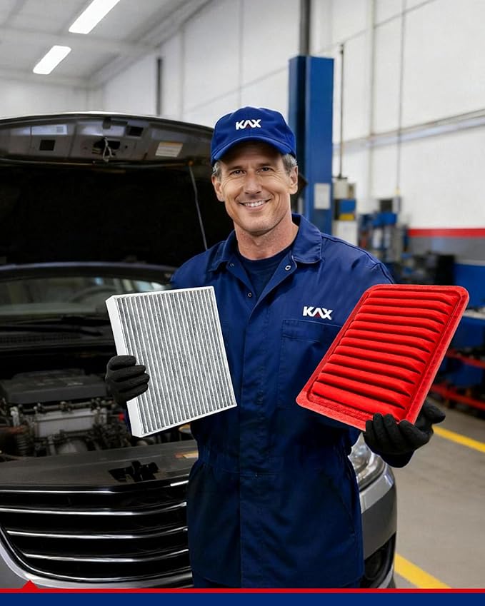 KAX Engine & Cabin Air Filter Kit, Replacement for Toyota Corolla 2009-2019, Yaris 2007-2018, Matrix 2009-2013, Corolla iM 2017-2018, Scion xD, Pontiac Vibe, Replace# CA10190 CF10285