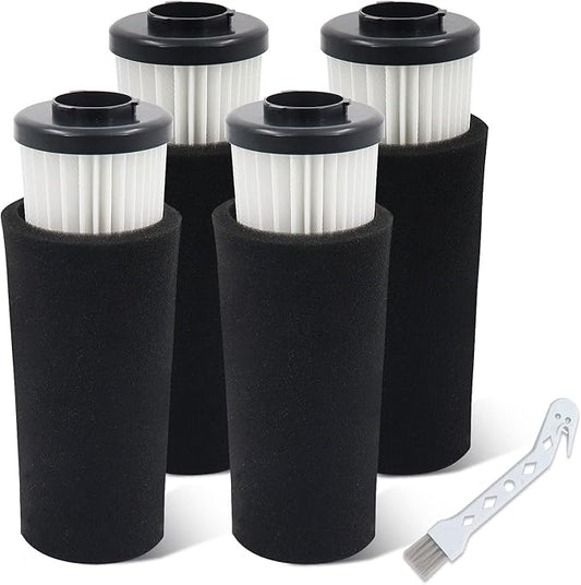 F112 Filter Replacement 4 Pack Compatible with Dirt Devil Upright Vacuum Cleaner, Pre Motor Endura Odor Trapping Filter Set, Replace part AD47936