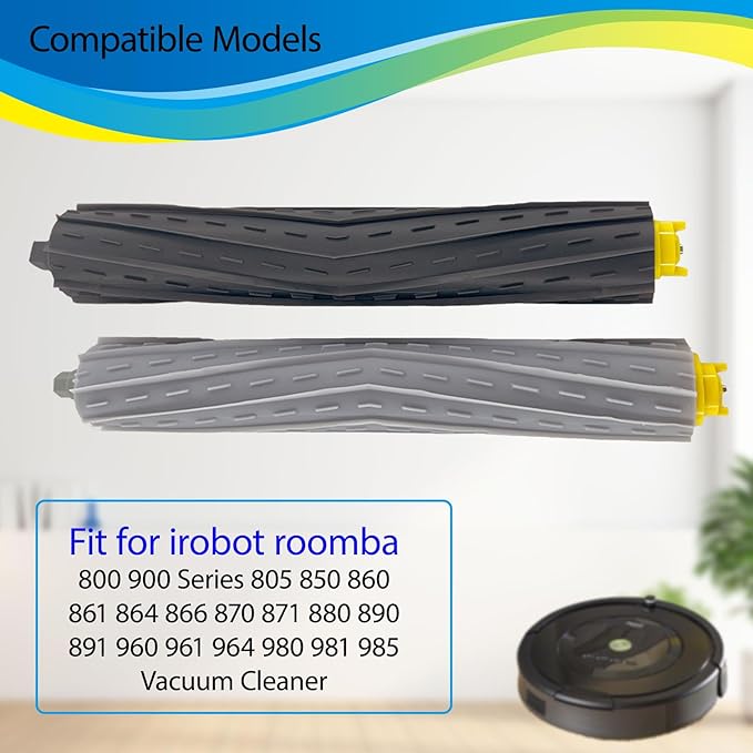 2 Set Replacement Brushes Compatible for iRobot Roomba 800 900 Series 805 860 870 871 880 890 960 980 985 891 960 961 964 980 981 Robot Vacuum Cleaner