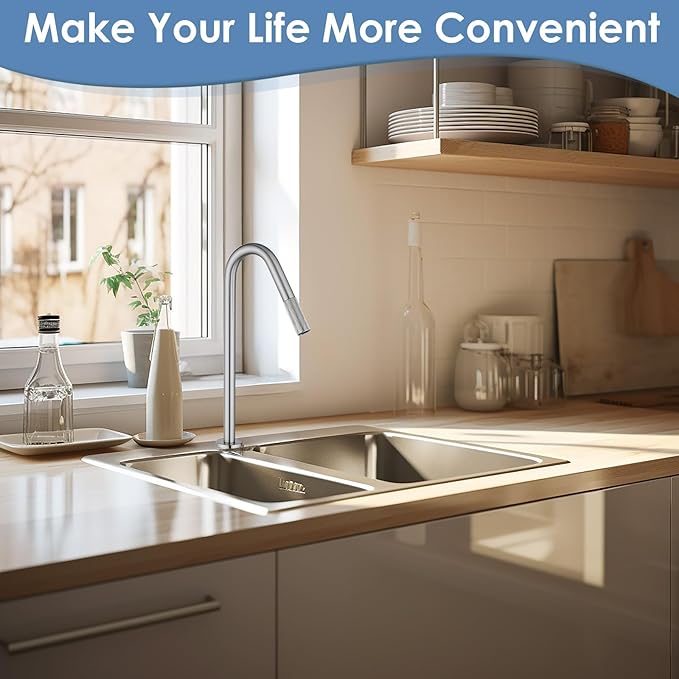 Brushed Nickel RO Drinking Water Faucet for Kitchen Sink, Sanliv Stainless Steel Filtered Water Faucet for Reverse Osmosis or Water Filtration System, Brushed Nickel