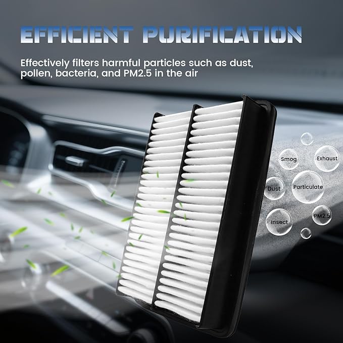 CF12820 Replacement 3 Pack Cabin Air Filter for Hyundai Elantra N Ioniq 5 6 N Kona Electric Santa Cruz Fe Sonata Tucson, Genesis GV60, Replace OE# 97133-L1000, 97133-N9100