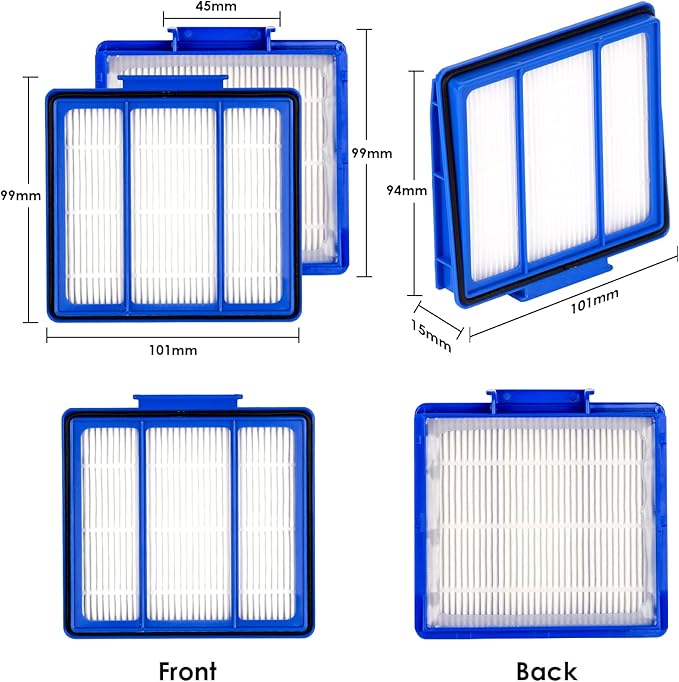 (6 Pack) RVFFK950 1172FK870 HEPA Filters for Shark ION, IQ, EZ, AI Series Robot Vacuum RVFFK950 1172FK870 RV101 RV1001AE RV1001 AV970 AV1002AE AV993 RV912S AV753 UR1000SR AV752 Filter Accessories