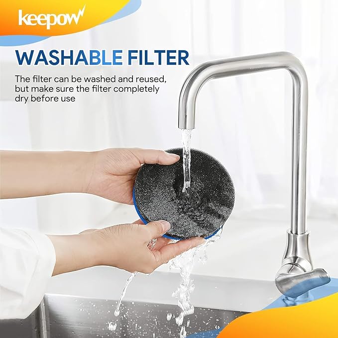 KEEPOW Vacuum Filter Compatible with Bissell Cleanview & PowerGlide Pet Upright Vacuum, Compare to Part #12141, 5 Pack (No Fragrance)